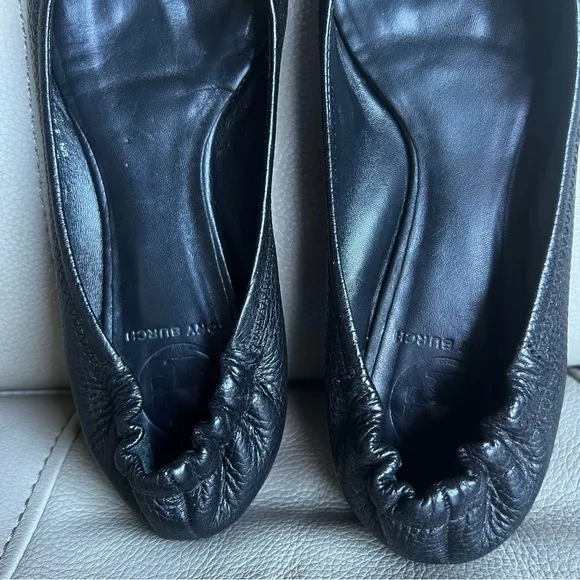 Tory Burch Minnie Travel Leather Ballet Flat Shoes Sz 6 M Classic Chic Comfort