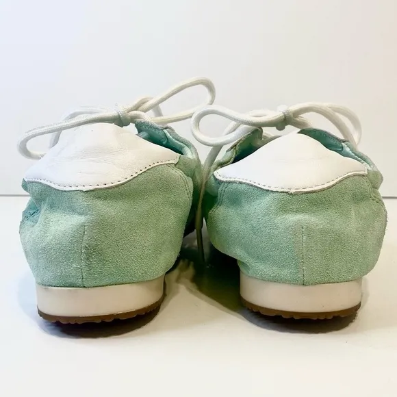 Tory Burch Mint Chip Suede Leather Sneakers Size 5