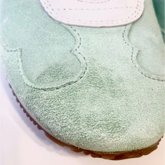 Tory Burch Mint Chip Suede Leather Sneakers Size 5