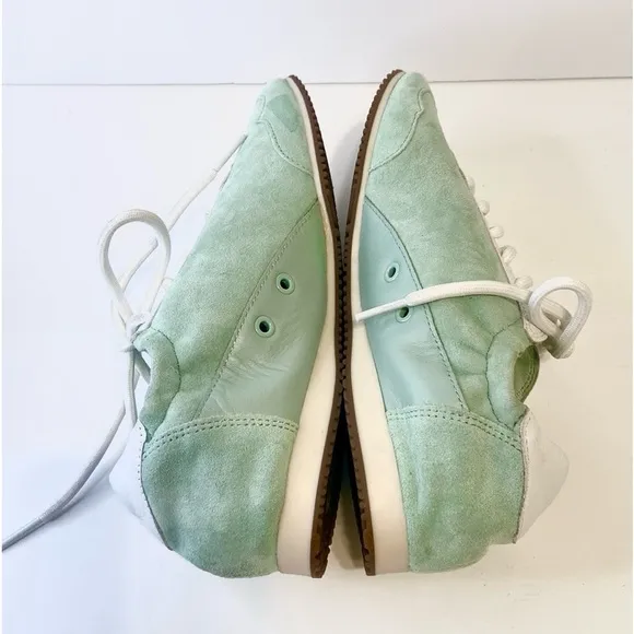 Tory Burch Mint Chip Suede Leather Sneakers Size 5