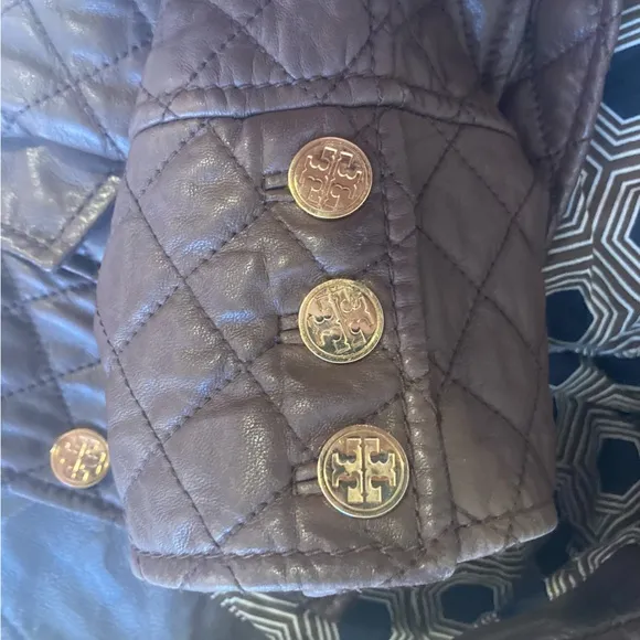 Tory Burch Quilted Riding Leather Jacket