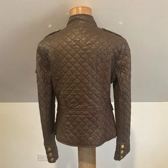 Tory Burch Quilted Riding Leather Jacket