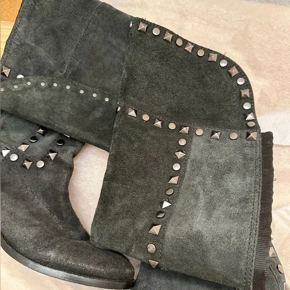 Tory Burch Rhett suede studded thigh high boot 7.5