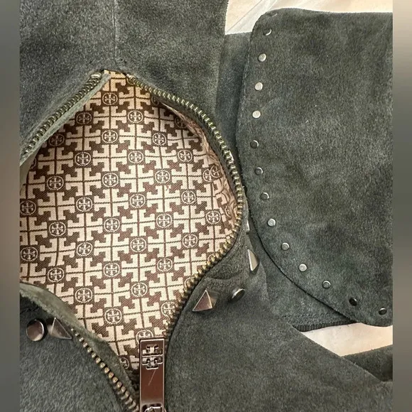 Tory Burch Rhett suede studded thigh high boot 7.5