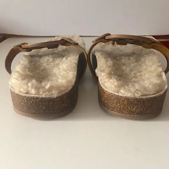 Tory Burch Women's Miller Cloud Shearling Thong Sandals