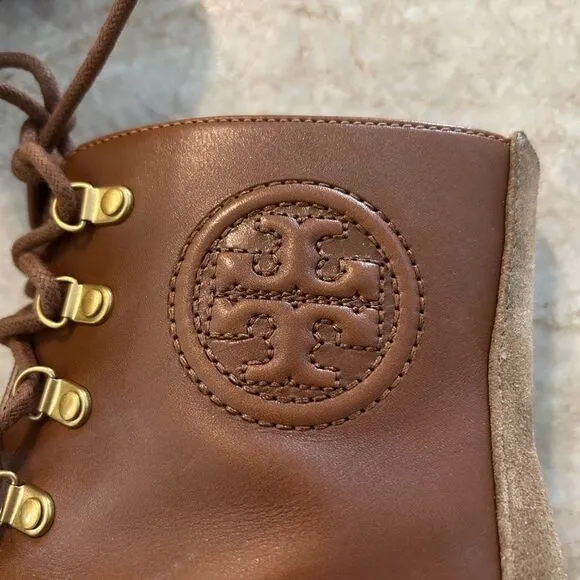 TORY BURCH Tan Biker Boots Size 9