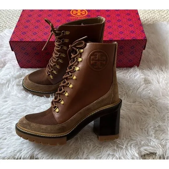 TORY BURCH Tan Biker Boots Size 9