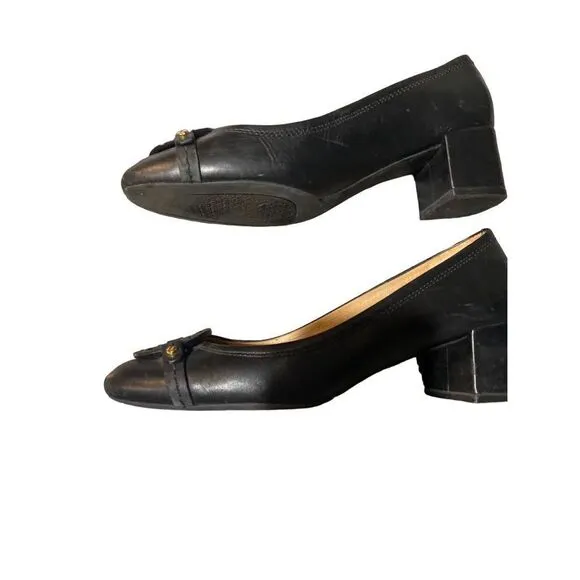 Tory Burch black leather women shoes sz7