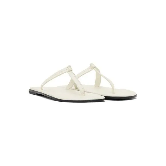 Toteme T Strap Leather Sandals in Off White 41