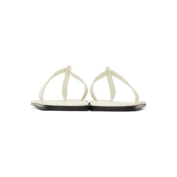 Toteme T Strap Leather Sandals in Off White 41
