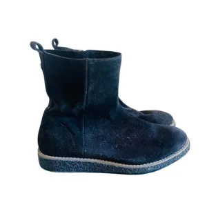 Trask Women Cassy Black Suede Zip Waterproof Ankle Boots Size 6.5