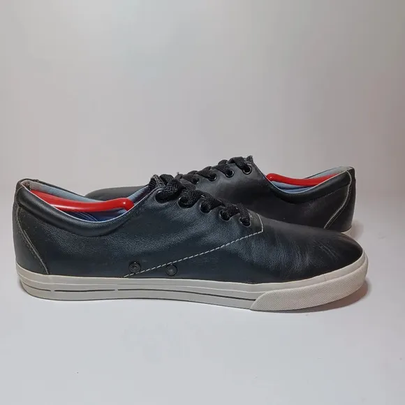 Travis Mathew Mens Sz 12 Druskin Casual Golf Hybrid Shoes Black Leather see pict