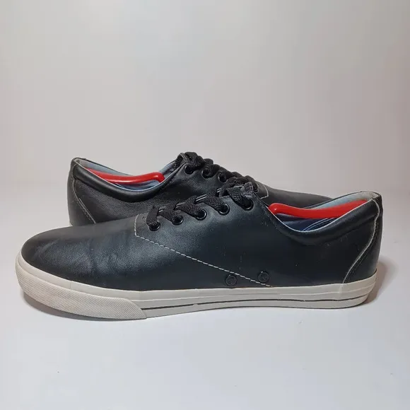 Travis Mathew Mens Sz 12 Druskin Casual Golf Hybrid Shoes Black Leather see pict