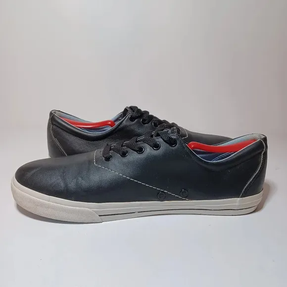 Travis Mathew Mens Sz 12 Druskin Casual Golf Hybrid Shoes Black Leather see pict
