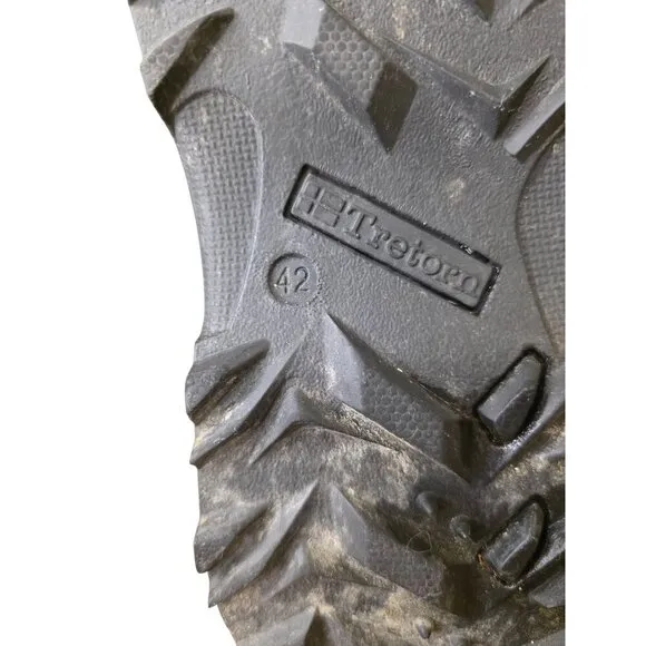 Tretorn Black Rubber Rain Boots With Orange Pull Tabs &amp; Reflective Detail