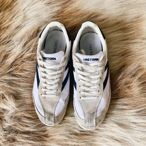 Tretorn Rawlins Casual Lace-Up Sneakers Shoes White/Navy