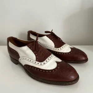 TRICKERS Men Brown White Wingtip Brogues US 9 / EU 42 - 43 / UK 8 Leather Shoes