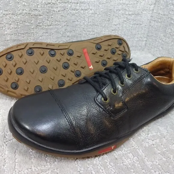 True Linkswear Original Men's Size 11.5 Black Leather Golf Shoes S3-0001-115