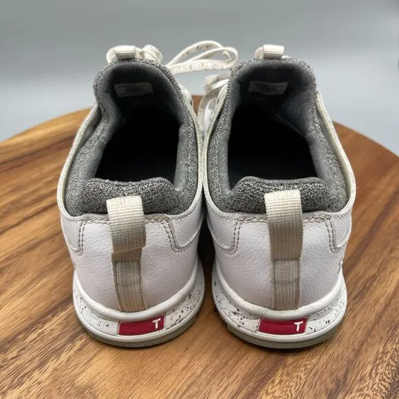 True Linkswear Outsiders Mens Size 10.5 White Leather Spike-less Golf Shoes