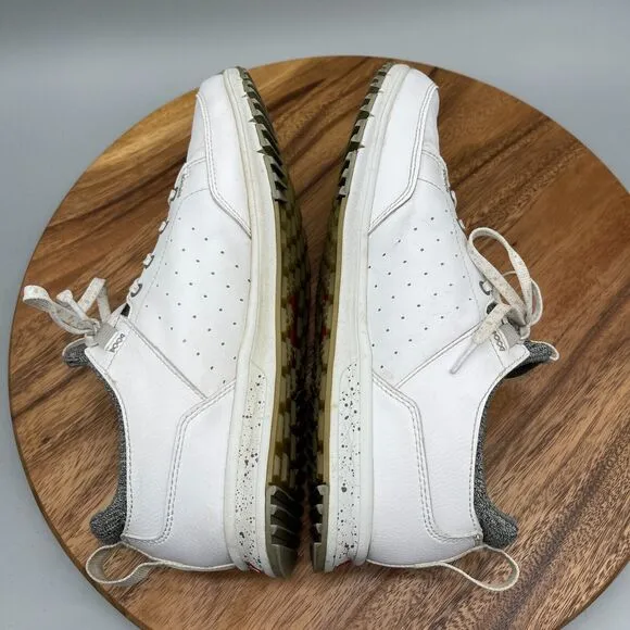 True Linkswear Outsiders Mens Size 10.5 White Leather Spike-less Golf Shoes