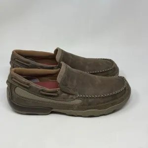 Twisted X Driving Mocs Shoes Mens 11.5 M Brown Leather Casual Slip On Western