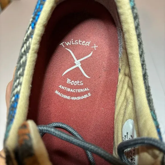 Twisted X Hooey Mens 7.5 M Loper Shoes Aztec Western Print Casual Moc Toe W 9.5