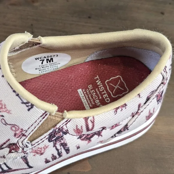 Twisted X Western Rodeo Print Canvas Slip-On Shoes