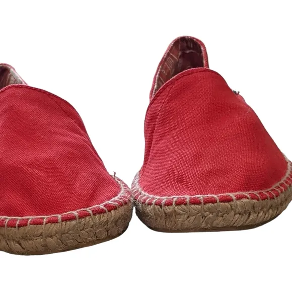 UBUNTU Afridrilles handmade espadrille red canvas fair trade, slip on men's 11W