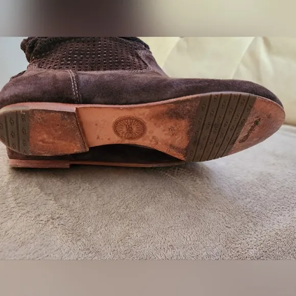 UGG Abilene Chestnut Suede Boots Size US 5 EU 37 #1947.No sign of use.