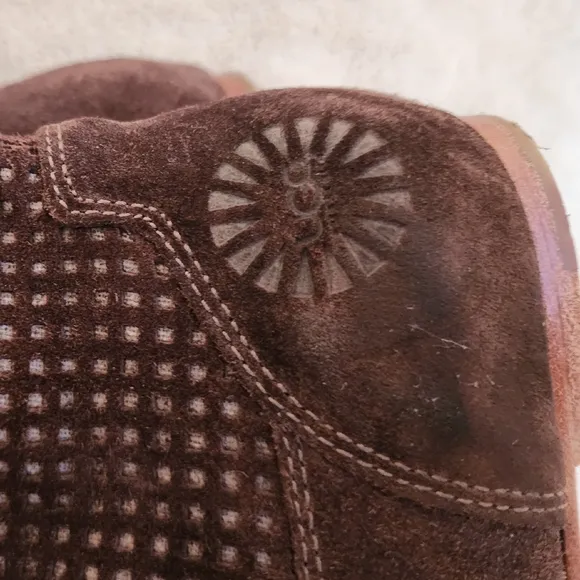 UGG Abilene Chestnut Suede Boots Size US 5 EU 37 #1947.No sign of use.