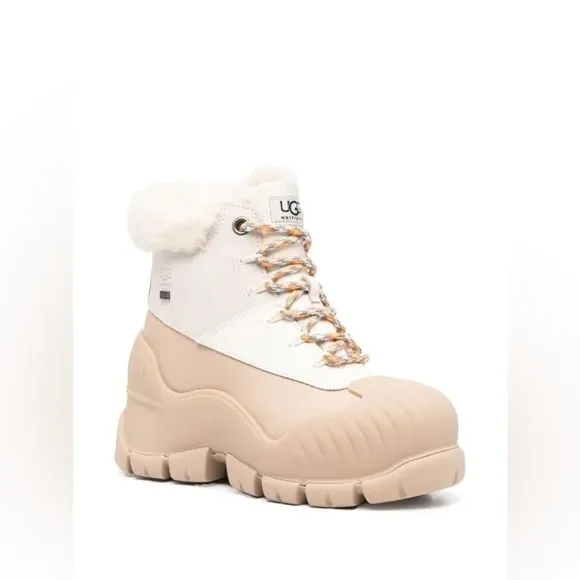 UGG | Adiroam Hiker Ankle Boots Fossil White New