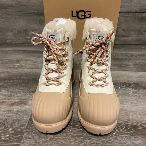 UGG | Adiroam Hiker Ankle Boots Fossil White New