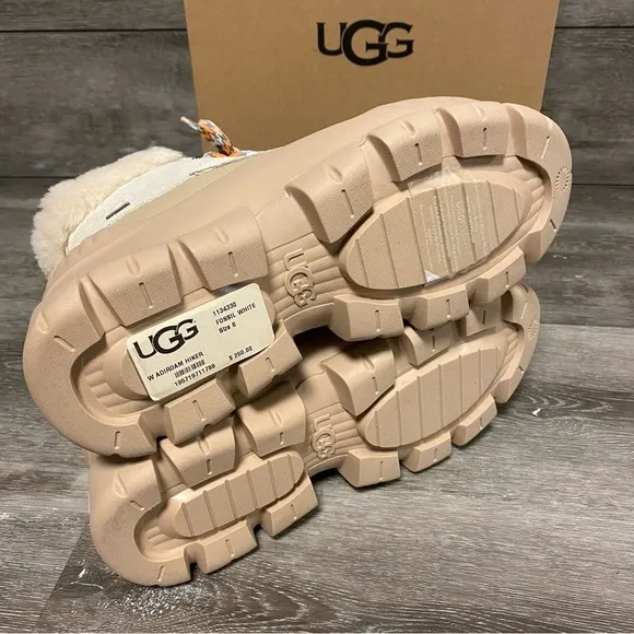 UGG | Adiroam Hiker Ankle Boots Fossil White New