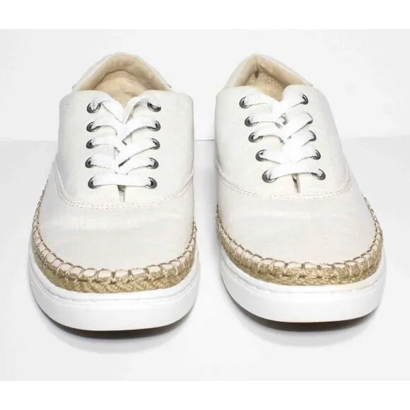UGG Australia Evan II Off‎ White Canvas Jute Shoes 1011223 Womens Size 9 NWOT
