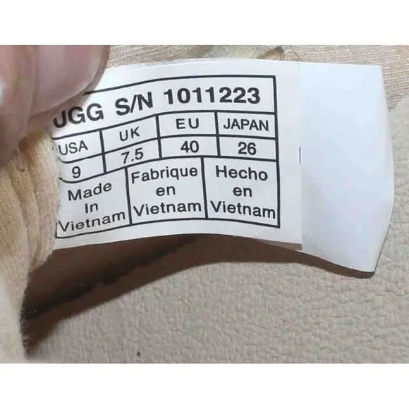 UGG Australia Evan II Off‎ White Canvas Jute Shoes 1011223 Womens Size 9 NWOT