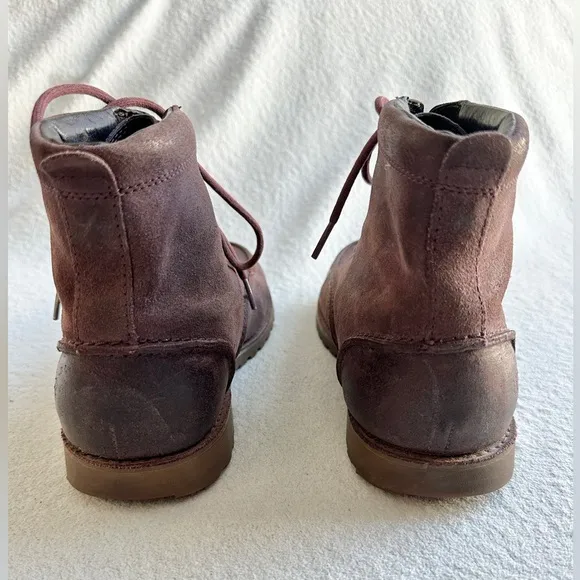 Ugg Australia Fallbrock Men's Suede Leather Boots Size 10 Burgundy Chukka