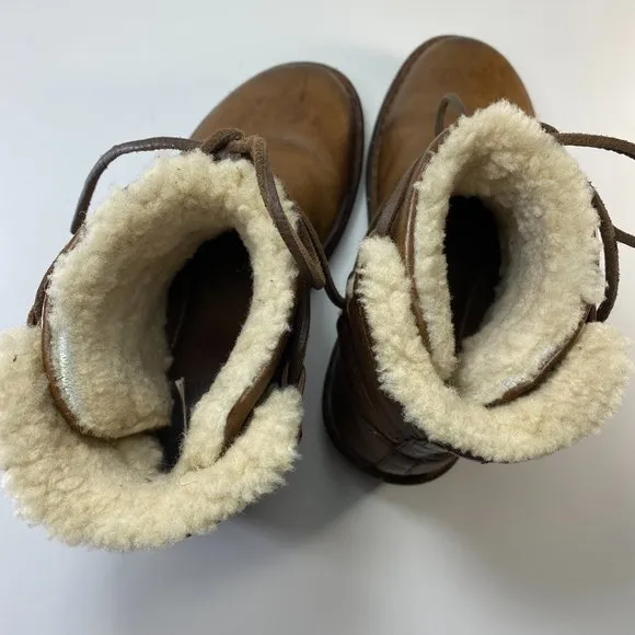 Ugg Australia Leather &amp; Sheepskin Boots Sz 7