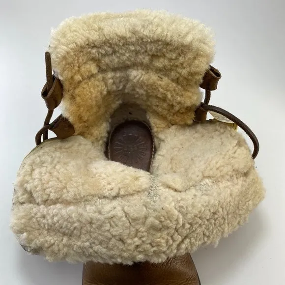 Ugg Australia Leather &amp; Sheepskin Boots Sz 7