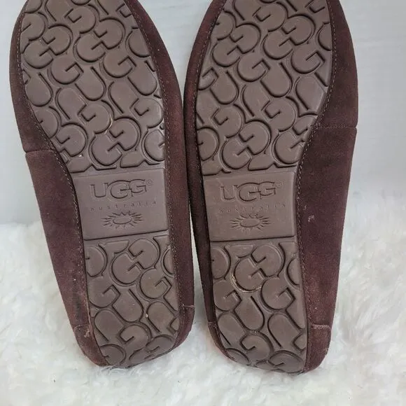 UGG Australia Olsen Men's Slipper Size  12.5  Brown Suede #1003390# Shoes