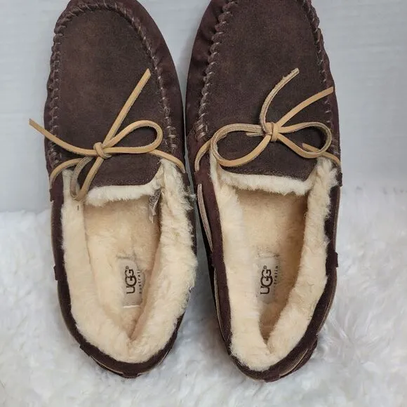 UGG Australia Olsen Men's Slipper Size  12.5  Brown Suede #1003390# Shoes