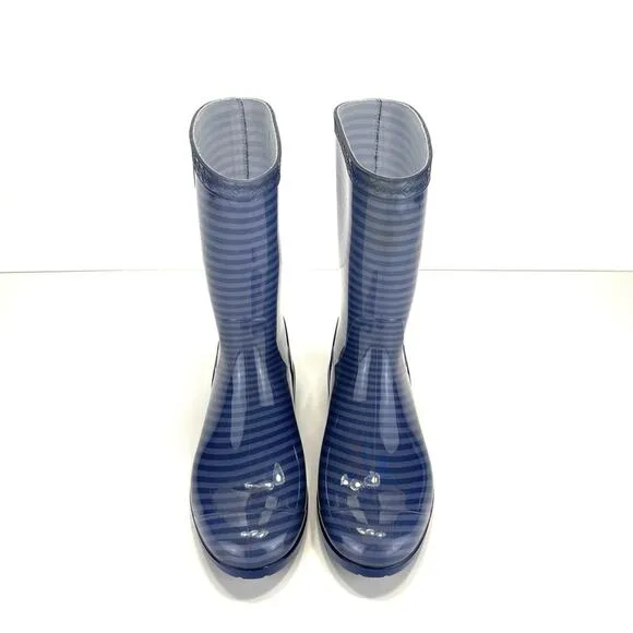 UGG AUSTRALIA SIENNA CLASSIC BLUE RUBBER PULL-ON WATERPROOF RAIN BOOTS