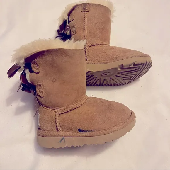 UGG Bailey chestnut brown suede bow winter boots