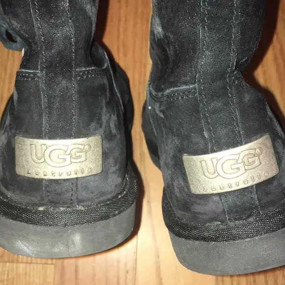 UGG Black Upside Lace Up Boots 7
