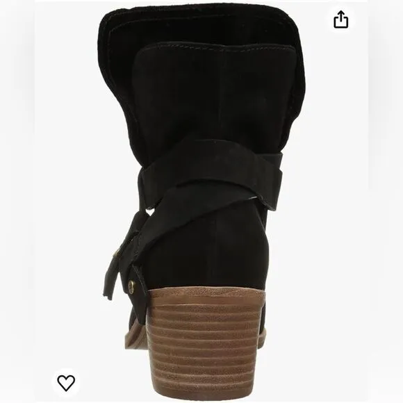 UGG Boot Ankle Black Suede Size 8.5