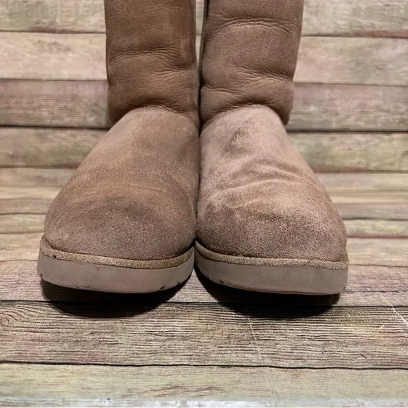 Ugg Brown Suede Aime Wedge Winter Boots