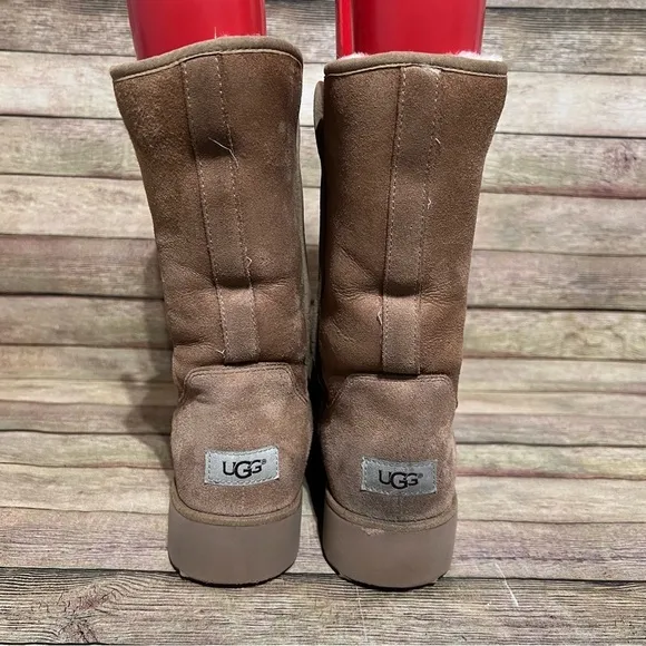 Ugg Brown Suede Aime Wedge Winter Boots