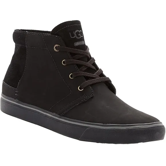 UGG Colin Black Leather Lace Up High Top Casual Shoes Men's Size 11.5