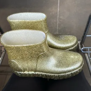 Ugg Drizlita Gold Glitter rainboots size 9 Great Condition
