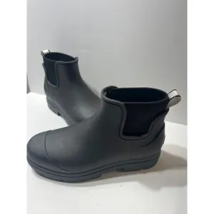 UGG DROPLET BLACK WATERPROOF‎ RUBBER WOOL RAIN BOOTS, WOMEN US 11