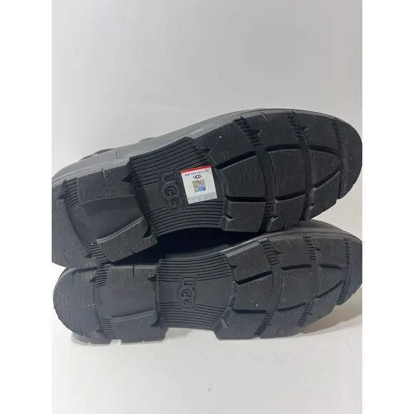 UGG DROPLET BLACK WATERPROOF‎ RUBBER WOOL RAIN BOOTS, WOMEN US 11
